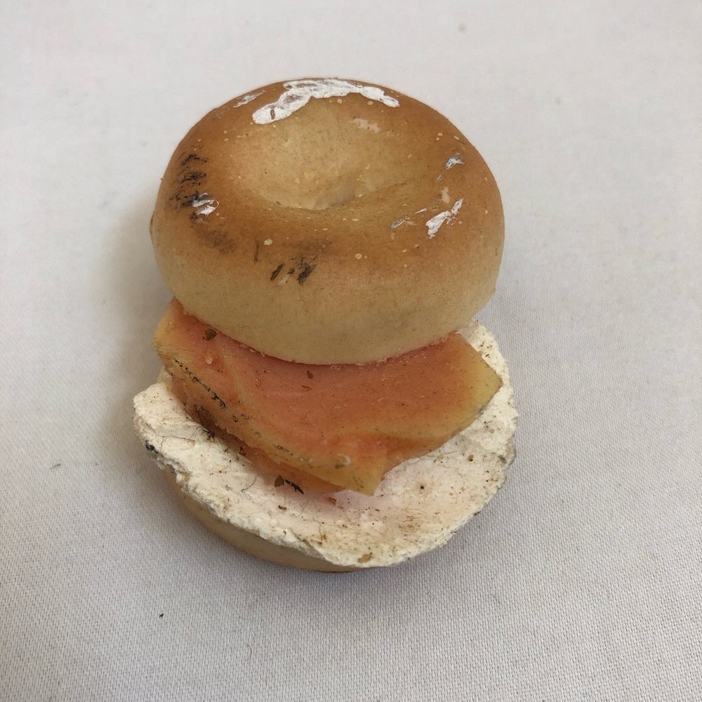 Lox Cream Cheese Bagel Magnet 3D Food Drink Fridge Magnet Vintage